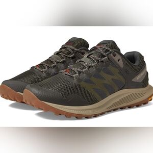 Merrell Olive and Gray Trail Running Shoes